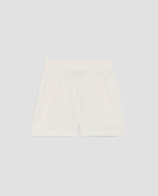 Shorts mit Strukturstrick H011 eggnog