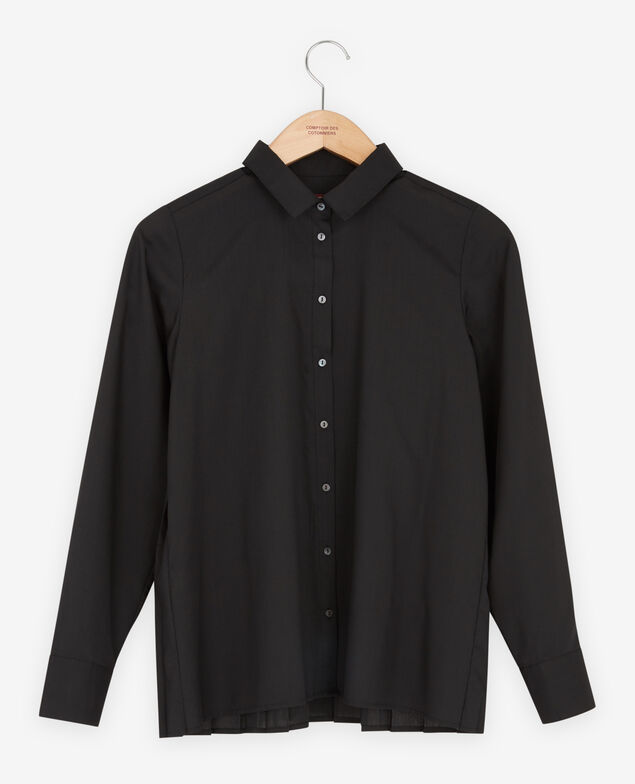 Bluse mit Rückenfalten Noir