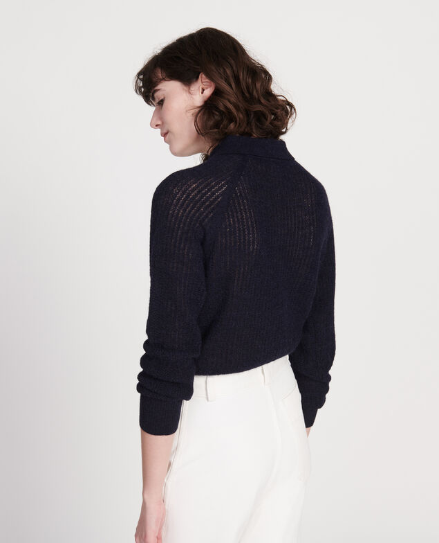 Pullover mit Alpaka Maritime blue