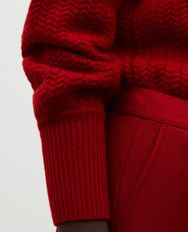 Wollpullover mit Rundhalsausschnitt Royale red