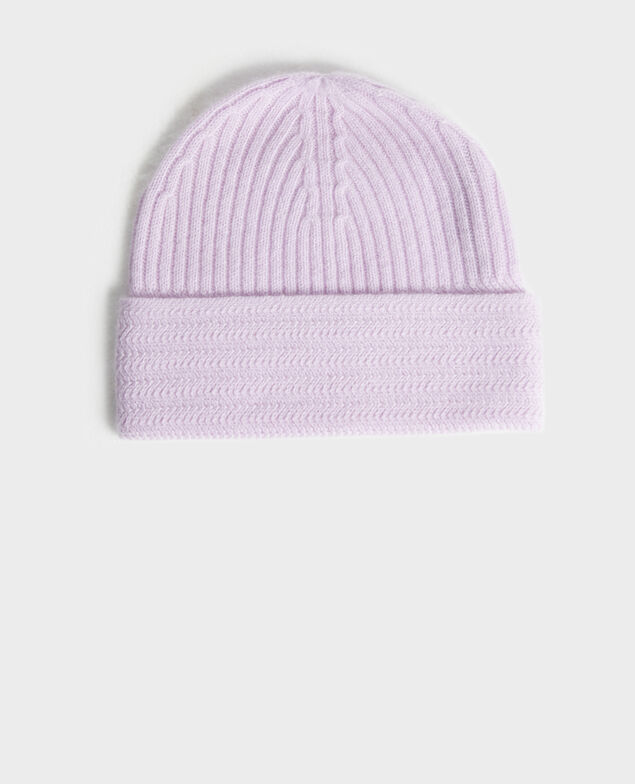 Mütze aus Kaschmir Pastel lilac