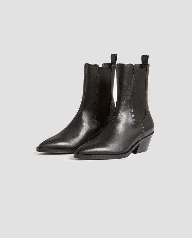Boots aus Leder H092 black