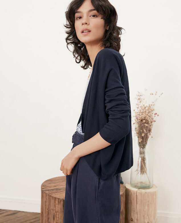 Kurzer Cardigan Marine