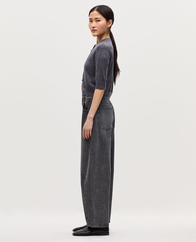 Cardigan aus Merinowolle und Seide K071 rabbit gray