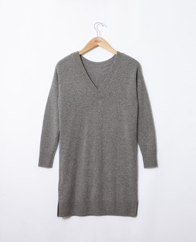 Kleid aus Kaschmir Grau