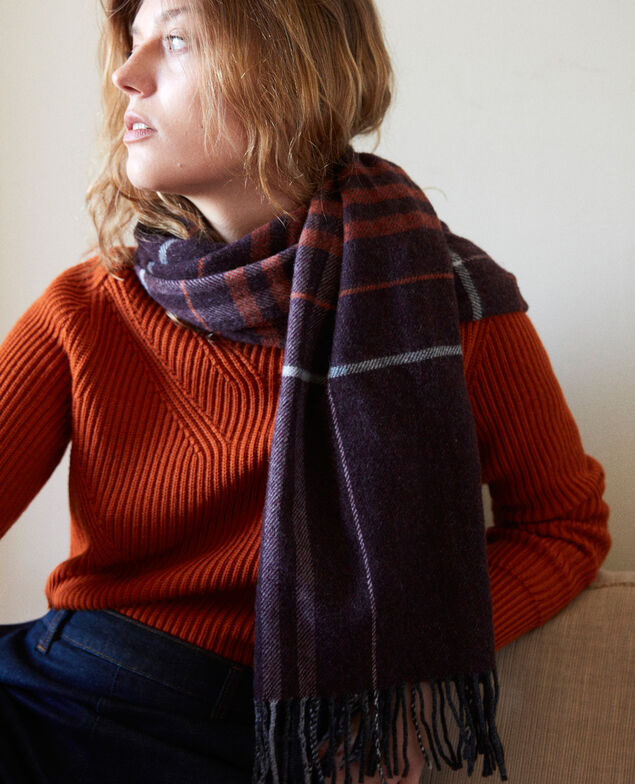 Schal mit Schottenmuster Burgundy