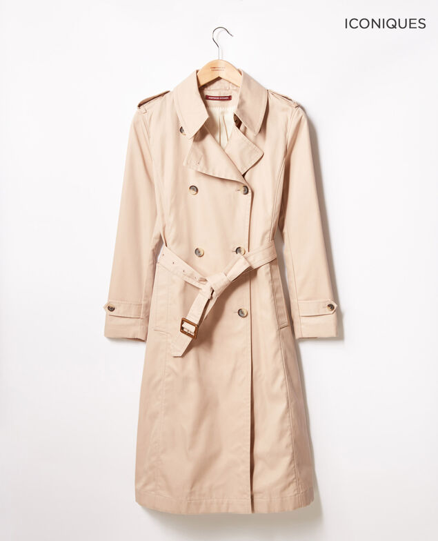 Klassischer schnitt trenchcoat Tan