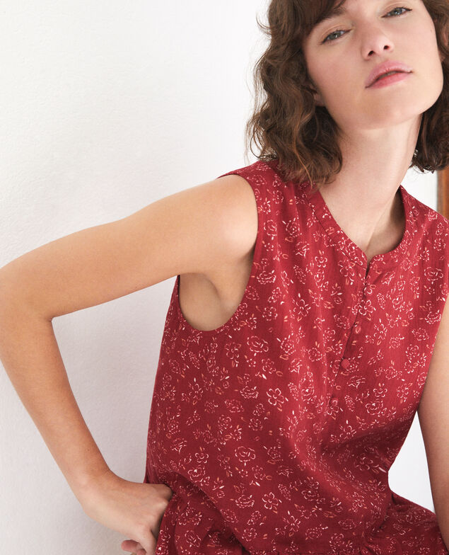 Ärmellose Bluse Rot