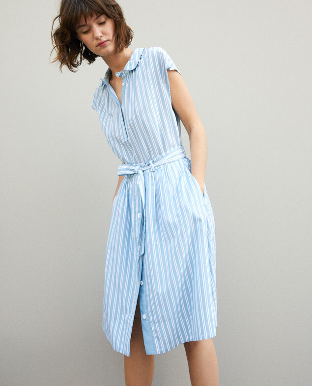 Bluse mit Rundhalsausschnitt Adriatic/off white stripes