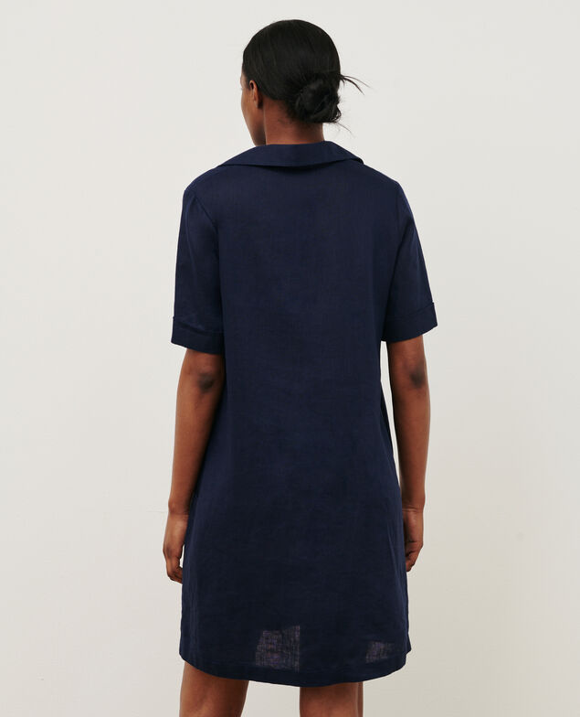 DAISY - Ikonisches Kleid aus Leinen 68 blue