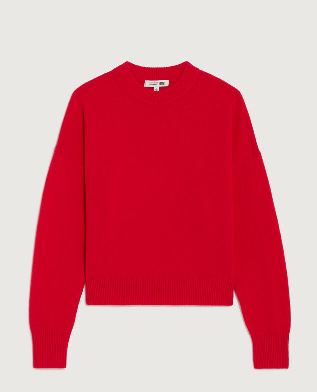 Pullover mit Rundhalsausschnitt aus Wolle U150 red