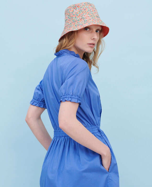Kurzärmliges Kleid aus Baumwolle 62 blue