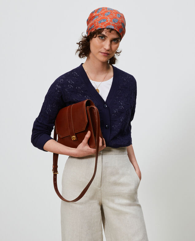 Ledertasche in Vintage-Optik Pumpkin spice