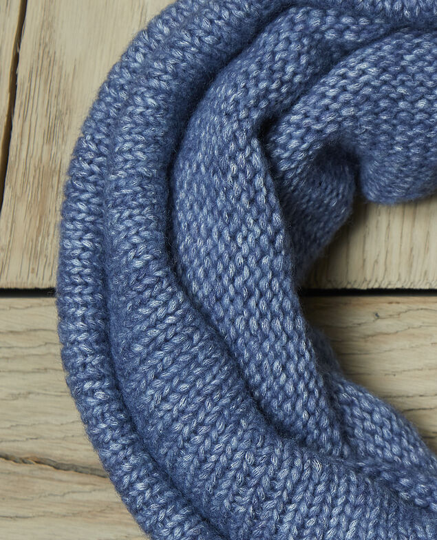 Breiter, grob gestrickter Schal Adriatic blue