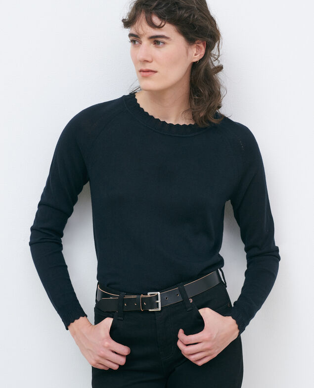 Pullover aus Baumwolle und Seide Black beauty