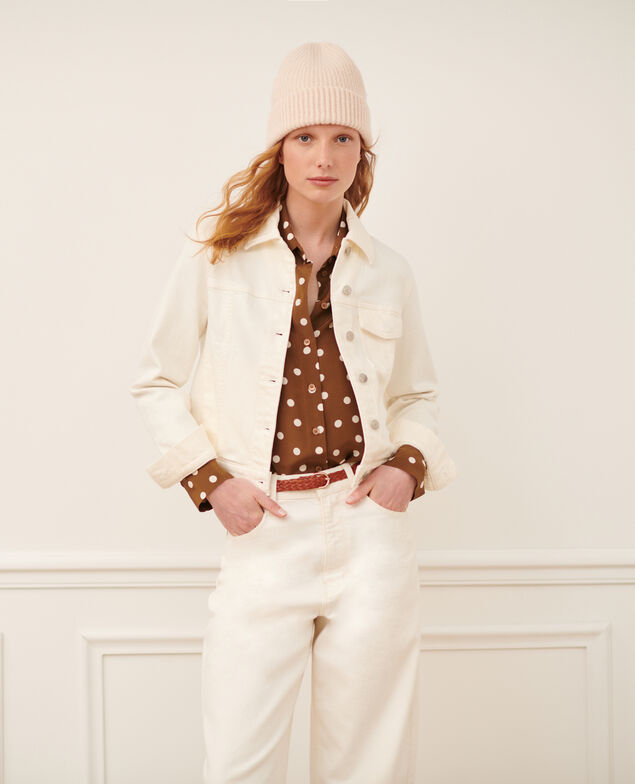 Kurze Jeansjacke 7209c 108 denim white