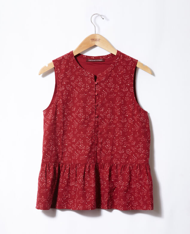 Ärmellose Bluse Rot