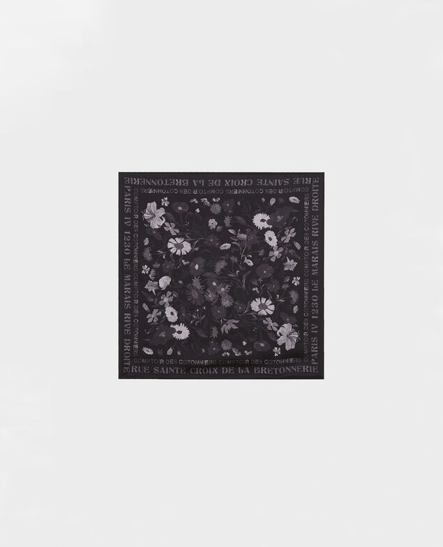 Quadratisches Seidentuch Black beauty