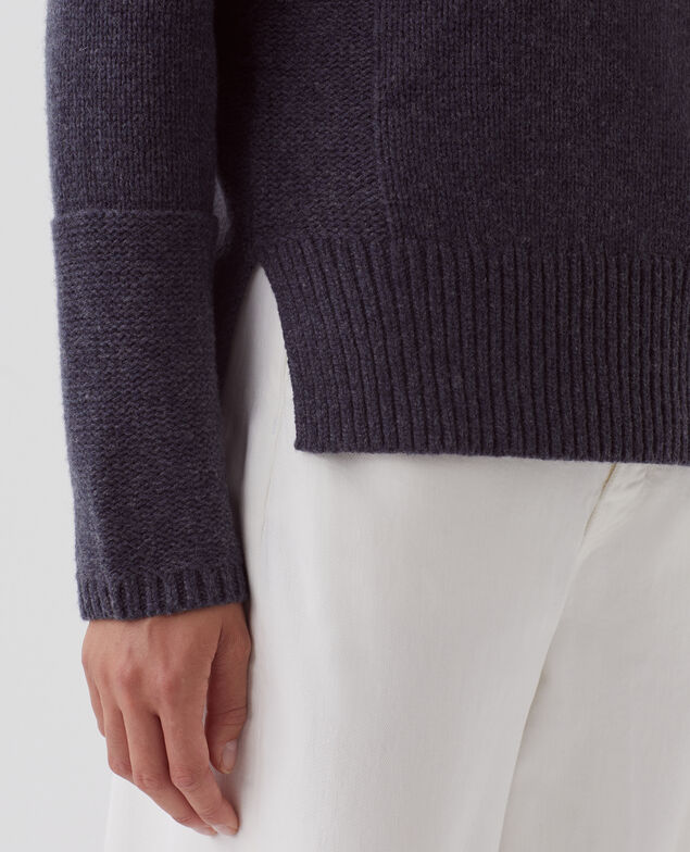 Kapuzenpullover aus Wolle I684 marathon blue