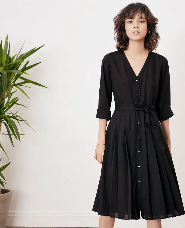 Kleid mit Falte Noir