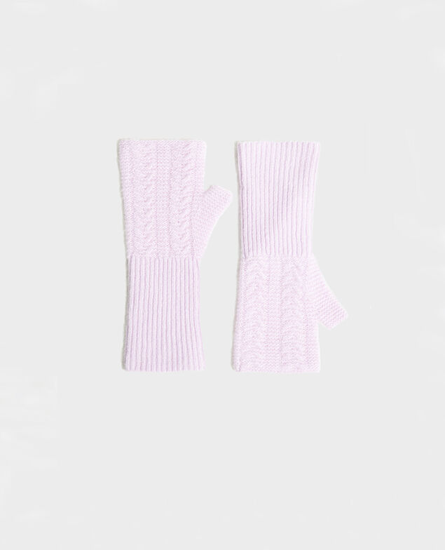 Halbfingerhandschuhe aus Kaschmir Pastel lilac