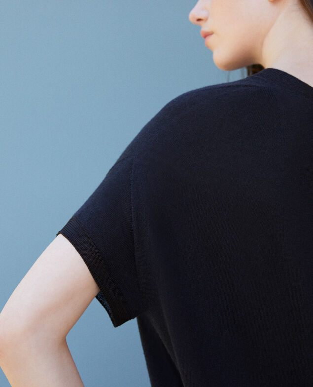 Kleid aus nahtlosem Strick Schwarz