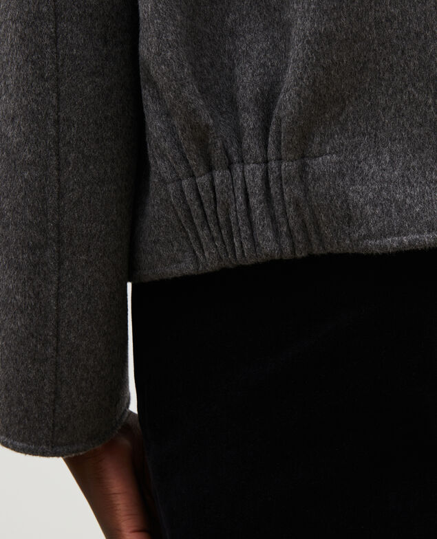  Jacke aus Doubleface-Wolle Medium grey melange