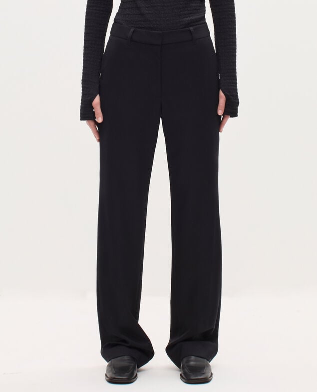 Gerade Hose aus Wolle H091 black beauty