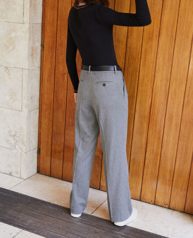Hose mit weitem Schnitt Grau