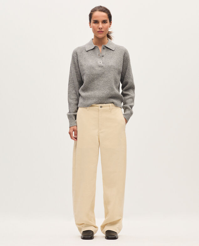Pullover mit Polokragen U020 light gray