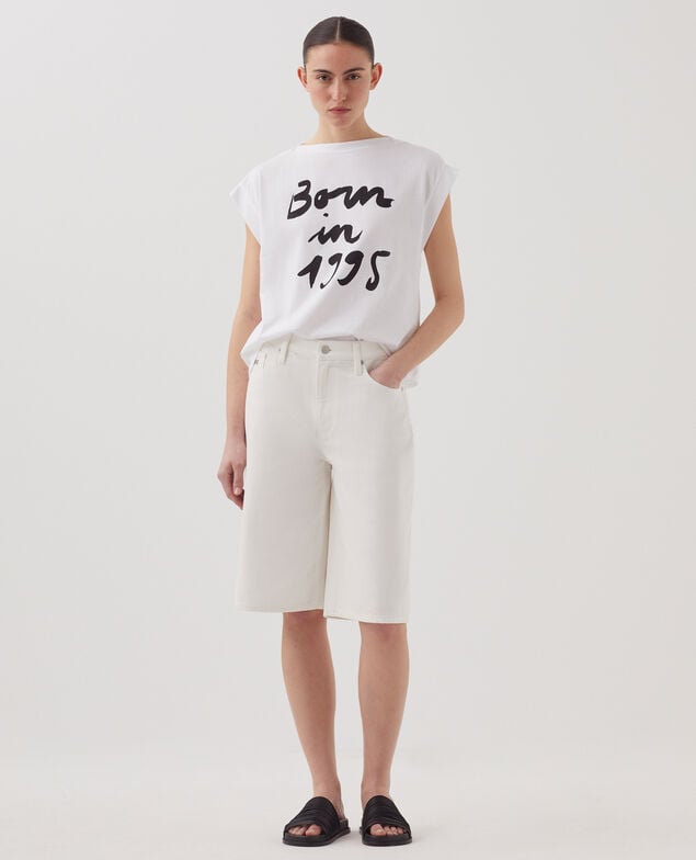 Jeansshorts aus Baumwolle H003 white