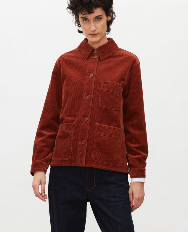  Arbeitsjacke aus Cord Brandy brown