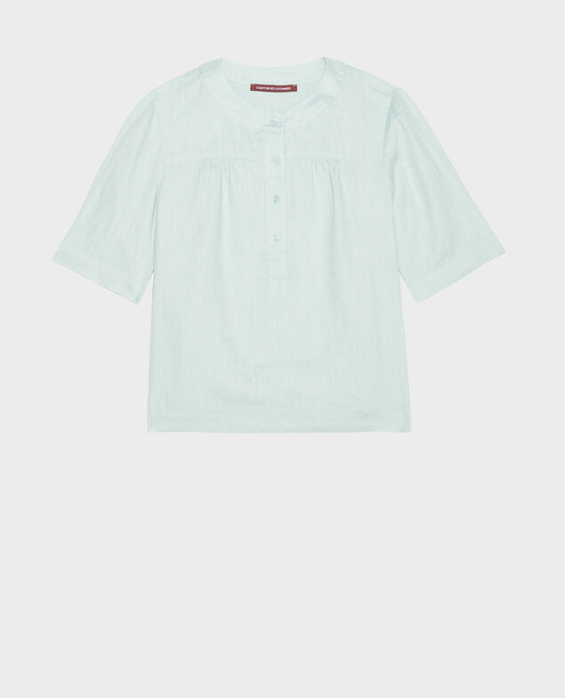 Bluse aus Leinen Blue haze