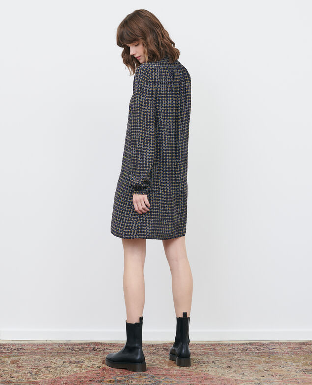 Kurzes gesmoktes Kleid Cravate green