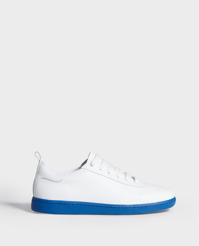 Ledersneaker mit Schnürsenkeln White princess blue
