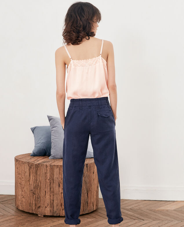 Chino-Hose mit Gürtel  Marine