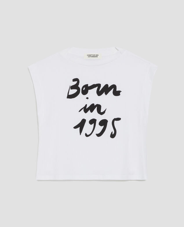 Boxy T-Shirt aus Baumwolle J000 white base 95