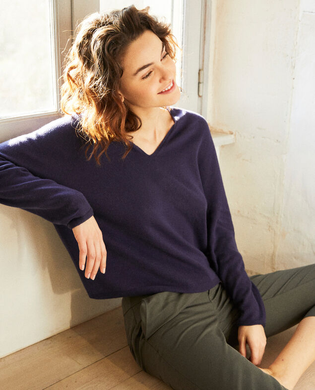Pullover mit Kaschmir Ink navy