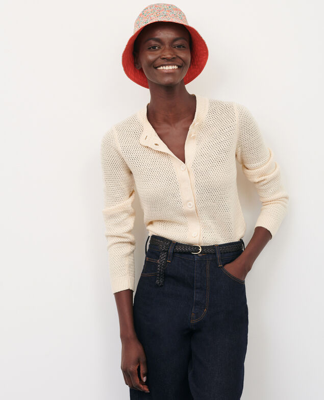 Cardigan aus Leinen 01 white