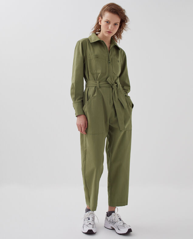Cargo-Jumpsuit mit Reißverschluss I560 covert green