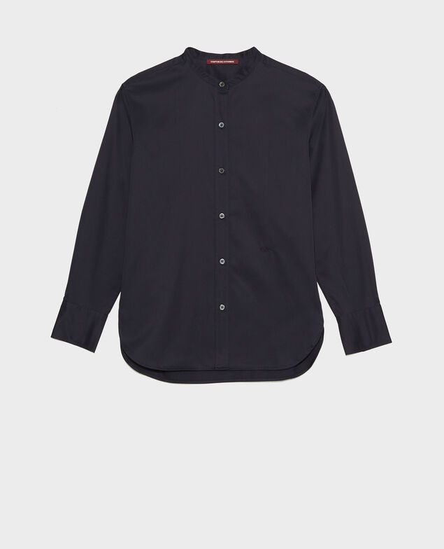 Baumwollbluse mit Rundhalsausschnitt Night sky