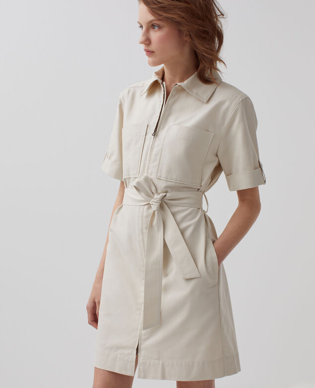 Cargo-Kleid mit Reißverschluss I013 beige