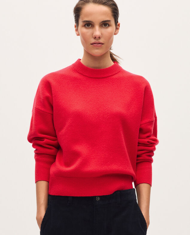 Pullover mit Rundhalsausschnitt aus Wolle U150 red