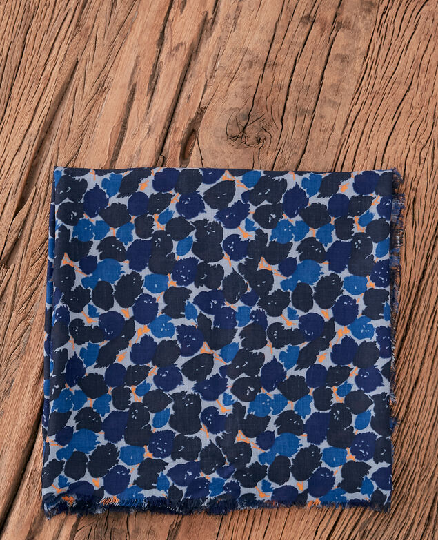 Gemustertes Tuch Blossom shadow indigo