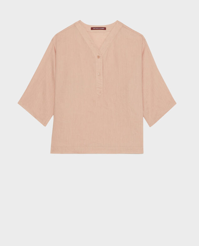Tunesische Bluse aus Leinen 32 beige