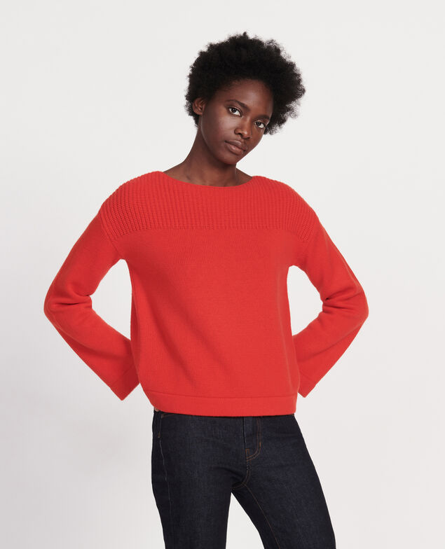 Pullover aus Wolle und Kaschmir Fiery red