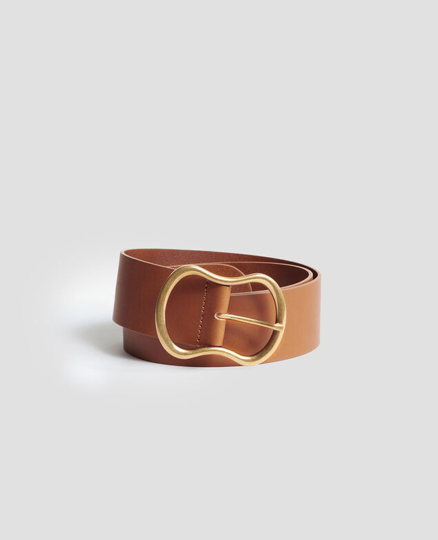Breiter Ledergürtel H323 camel
