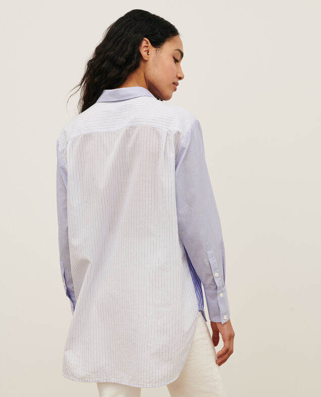 Bluse im Hemdstil aus Baumwolle 0622 blue medium stripes