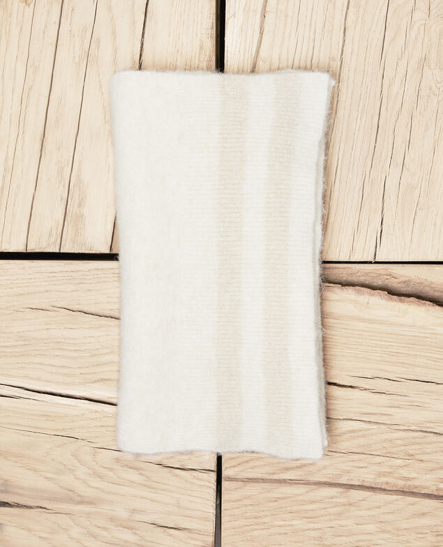  Schal mit Lurexdetail  Off white