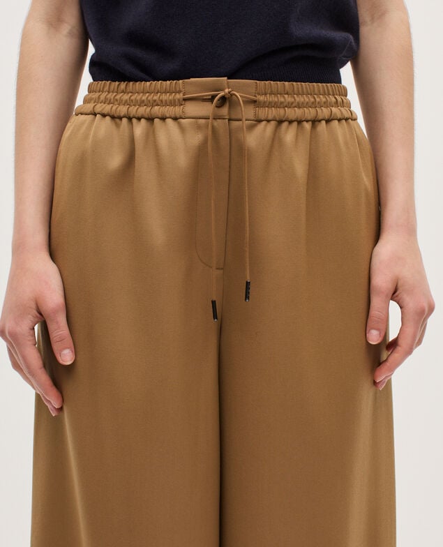 YVONNE – Weite Hose mit Steppfalten K341 oak brown